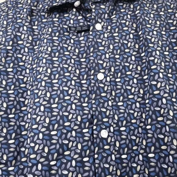 Lucky Brand Shirt Mens 15.5 34 Long Sleeve Button Up Navy Geometric Cowboy Rodeo - Picture 16 of 16